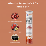 acv made of pomegranate extract, apple cider vinegar and vitamin B6 and B12.