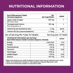 nutritional information of apple cider vinegar tablets