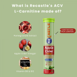 acv made of pomegranate extract, apple cider vinegar and vitamin B6 and B12.