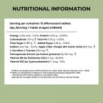 nutritional information of apple cider vinegar tablets