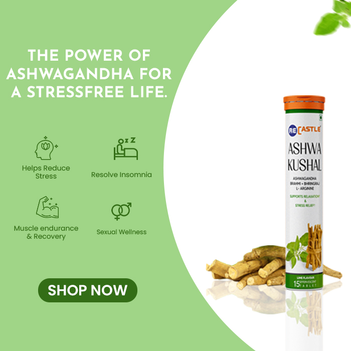 Ashwa Kushal With Ashwagandha root extract & L-Arginine – Supports Relaxation & Stress relief