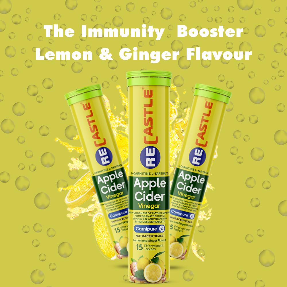 immunity booster lemon & ginger flavour with apple cider vinegar tablets